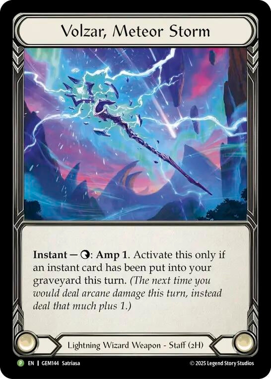 Image for Volzar, Meteor Storm (GEM144) (Cold Foil) (GEM) - Flesh and Blood TCG