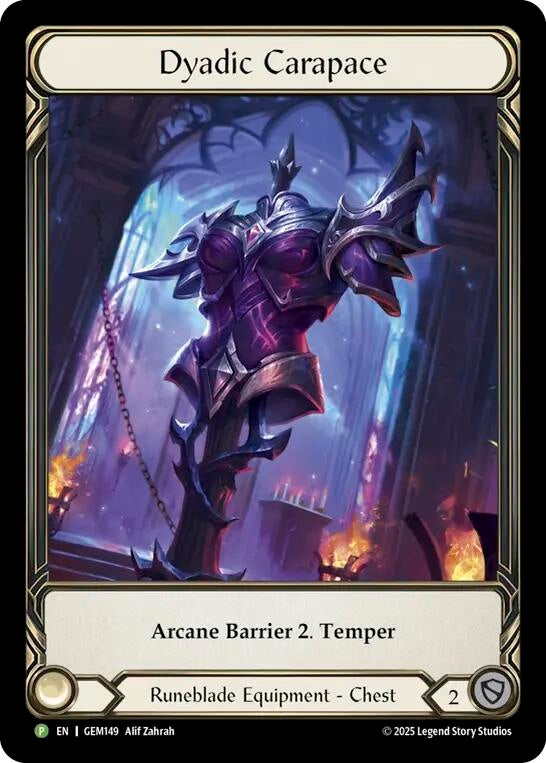 Image for Dyadic Carapace (GEM149) (Rainbow Foil) (GEM) - Flesh and Blood TCG