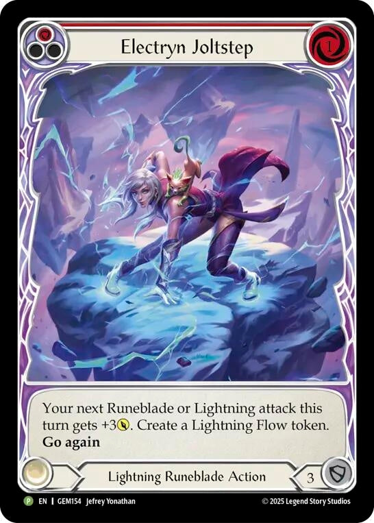 Image for Electryn Joltstep (Red) (GEM154) (Rainbow Foil) (GEM) - Flesh and Blood TCG