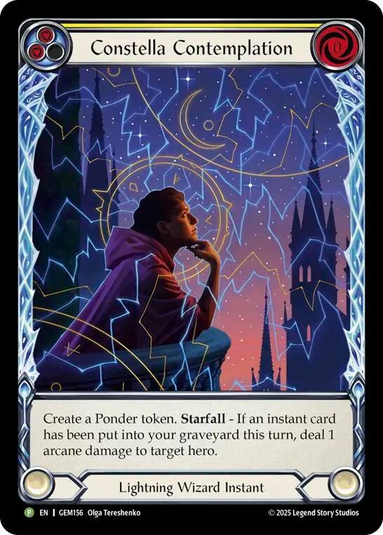 Image for Constella Contemplation (Yellow) (GEM156) (Rainbow Foil) (GEM) - Flesh and Blood TCG