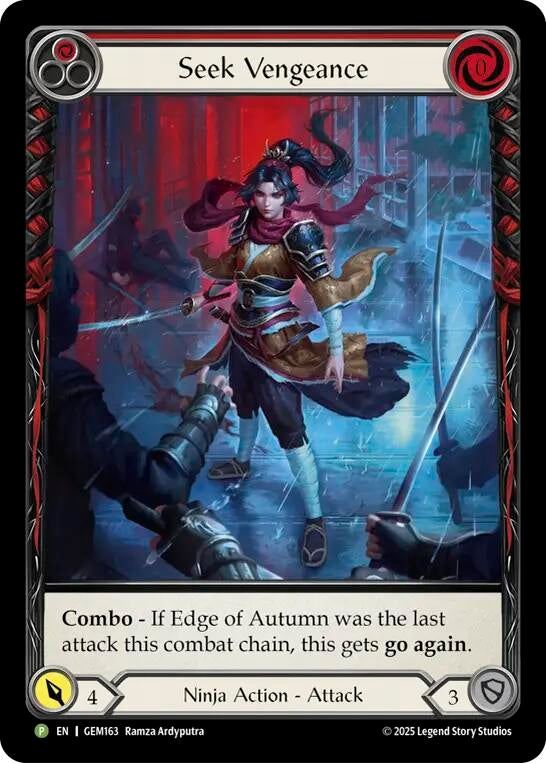 Image for Seek Vengeance (Red) (GEM163) (GEM) - Flesh and Blood TCG