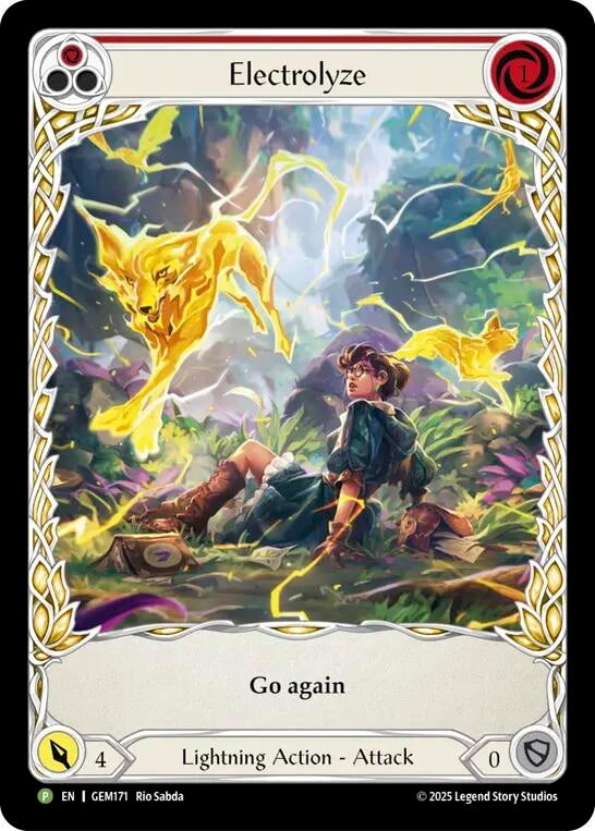 Image for Electrolyze (Red) (GEM171) (Rainbow Foil) (GEM) - Flesh and Blood TCG