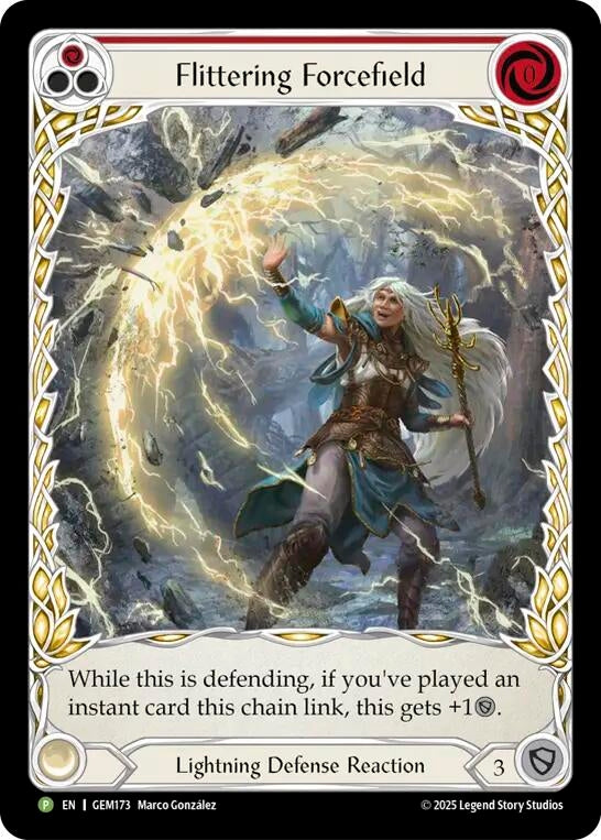 Image for Flittering Forcefield (Red) (GEM173) (GEM) - Flesh and Blood TCG