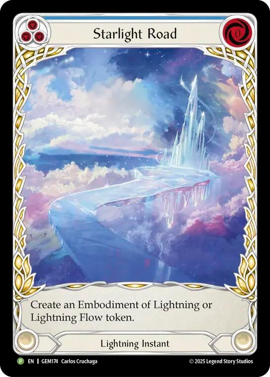 Image for Starlight Road (Blue) (GEM174) (Rainbow Foil) (GEM) - Flesh and Blood TCG