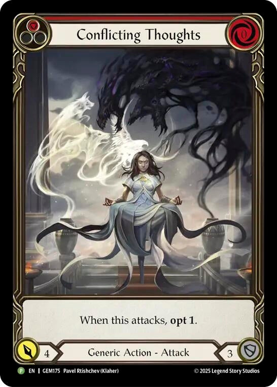 Image for Conflicting Thoughts (Red) (GEM175) (GEM) - Flesh and Blood TCG