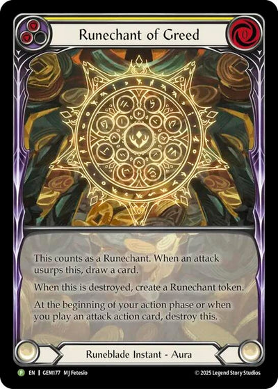 Runechant of Greed (Yellow) (GEM177) (Rainbow Foil) (GEM)