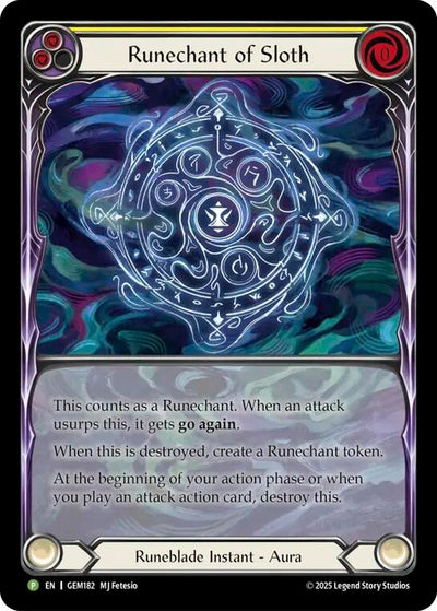 Runechant of Sloth (Yellow) (GEM182) (Rainbow Foil) (GEM)