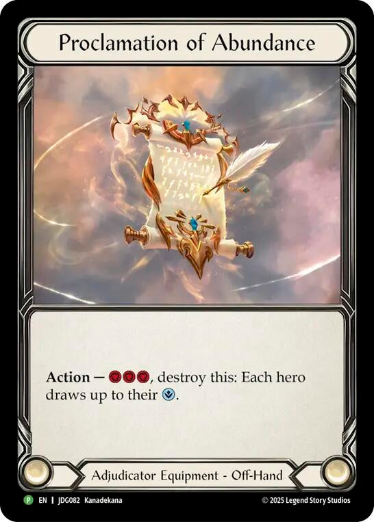 Image for Proclamation of Abundance - JDG082 (JDG010) (PR) - Flesh and Blood TCG