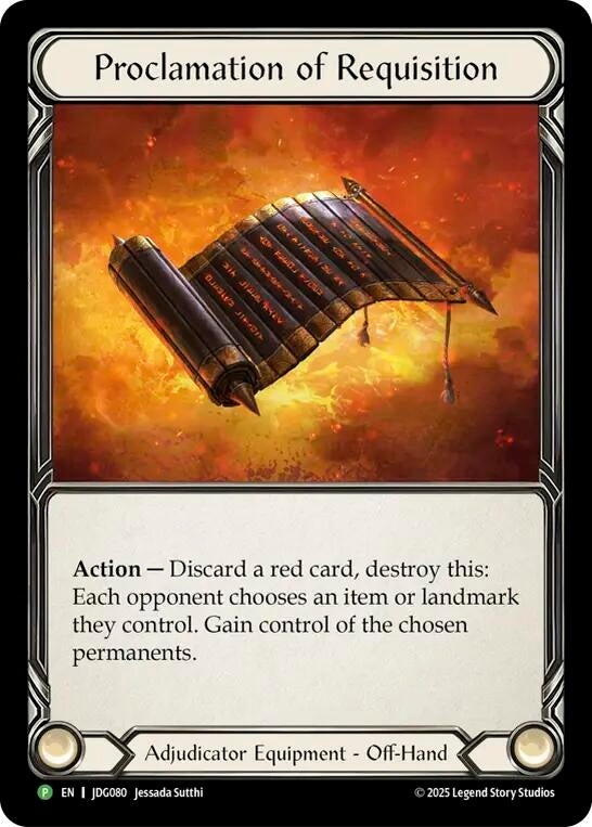 Image for Proclamation of Requisition - JDG080 (JDG080) (PR) - Flesh and Blood TCG