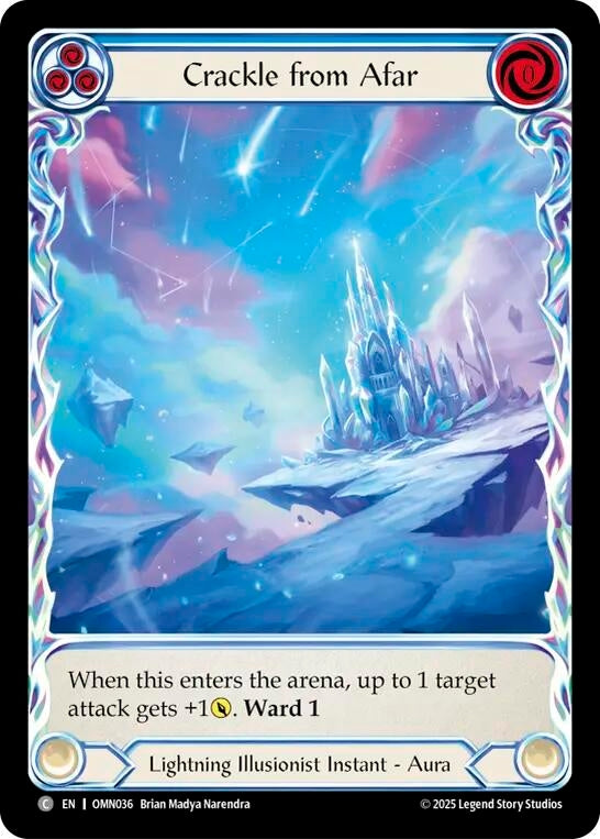Image for Crackle From Afar (Extended Art) (OMN036) (Cold Foil) (OMN) - Flesh and Blood TCG
