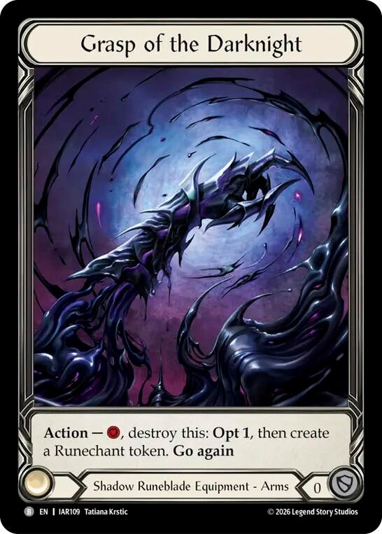Image for Grasp of the Darknight (Extended Art) (IAR109) (Cold Foil) (IAR) - Flesh and Blood TCG