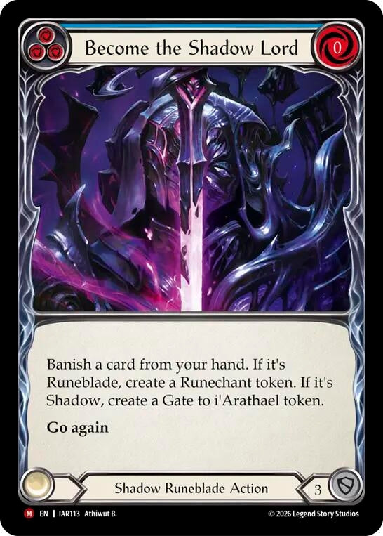 Image for Become the Shadow Lord (IAR113) (IAR) - Flesh and Blood TCG