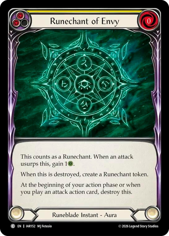 Image for Runechant of Envy (IAR152) (IAR) - Flesh and Blood TCG