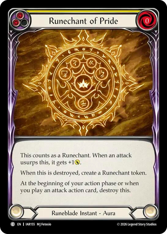 Image for Runechant of Pride (IAR155) (IAR) - Flesh and Blood TCG