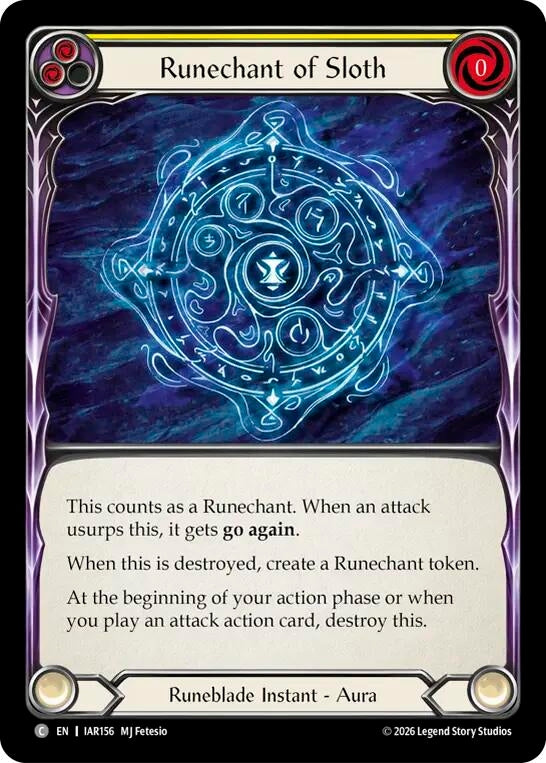 Image for Runechant of Sloth (IAR156) (IAR) - Flesh and Blood TCG