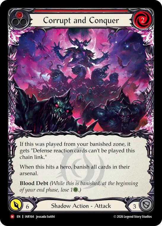 Image for Corrupt and Conquer (IAR164) (Rainbow Foil) (IAR) - Flesh and Blood TCG