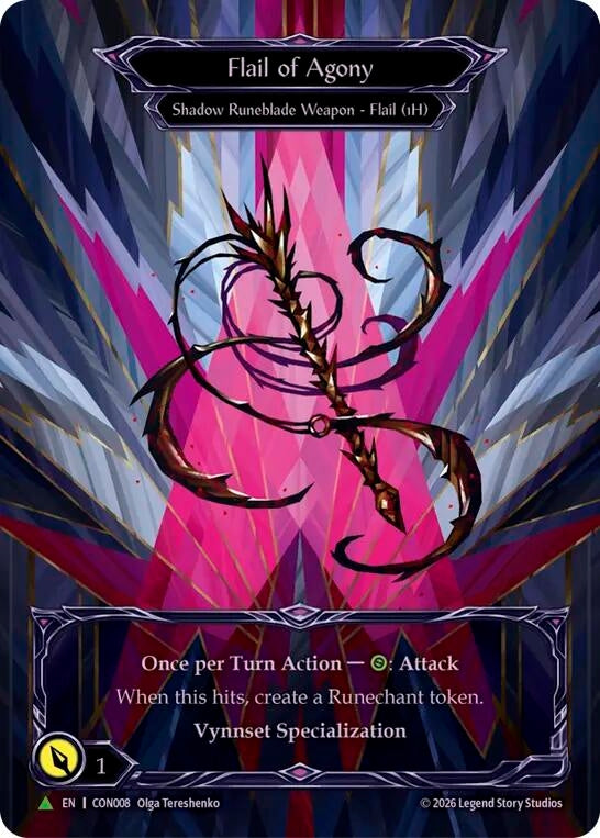 Image for Flail of Agony (Marvel) - CON008 (CON008) (Rainbow Foil) (PR) - Flesh and Blood TCG