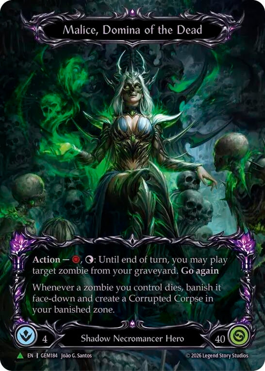 Image for Malice, Domina of the Dead (Marvel) (GEM184) (Cold Foil) (GEM) - Flesh and Blood TCG