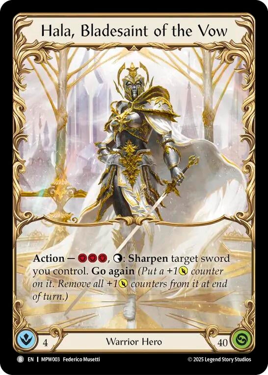 Image for Hala, Bladesaint of the Vow (MPW003) (MPW) - Flesh and Blood TCG