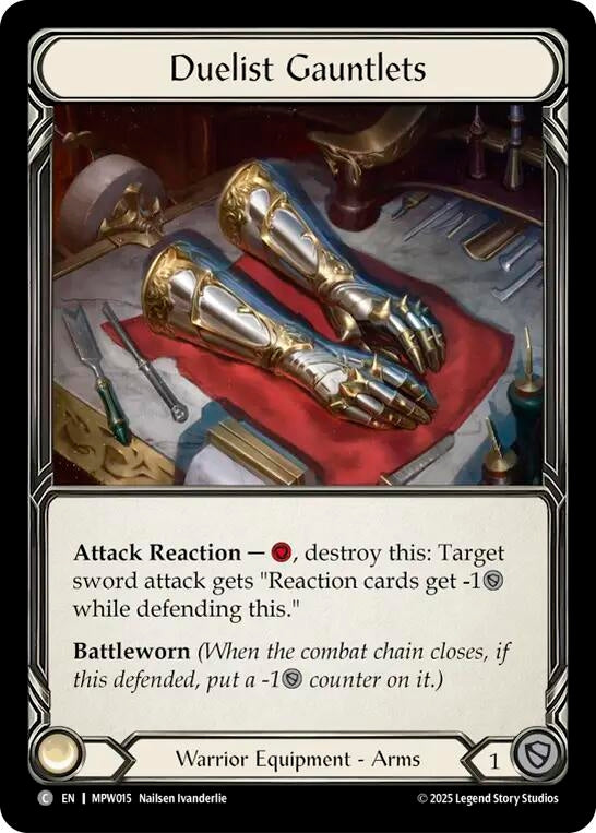 Image for Duelist Gauntlets (MPW015) (Cold Foil) (MPW) - Flesh and Blood TCG