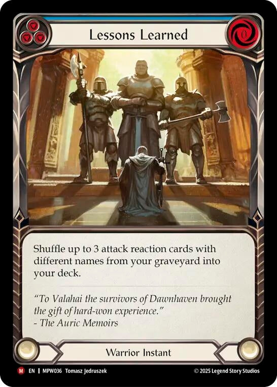 Image for Lessons Learned (Blue) (MPW036) (Rainbow Foil) (MPW) - Flesh and Blood TCG