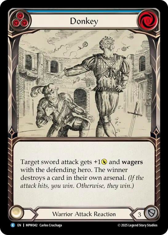 Image for Donkey (Blue) (MPW042) (Rainbow Foil) (MPW) - Flesh and Blood TCG