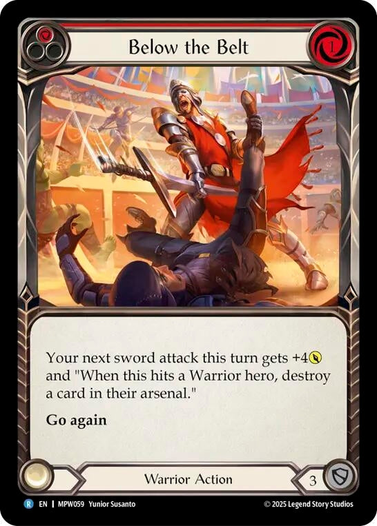 Image for Below the Belt (Red) (MPW059) (Rainbow Foil) (MPW) - Flesh and Blood TCG