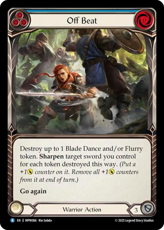 Image for Off Beat (Blue) (MPW066) (Rainbow Foil) (MPW) - Flesh and Blood TCG