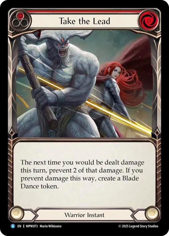 Image for Take the Lead (Red) (MPW073) (Rainbow Foil) (MPW) - Flesh and Blood TCG