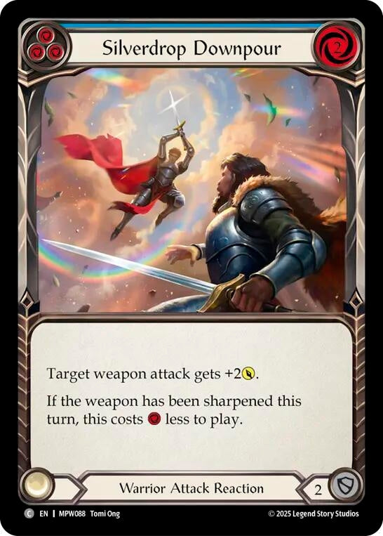 Image for Silverdrop Downpour (Blue) (MPW088) (Rainbow Foil) (MPW) - Flesh and Blood TCG
