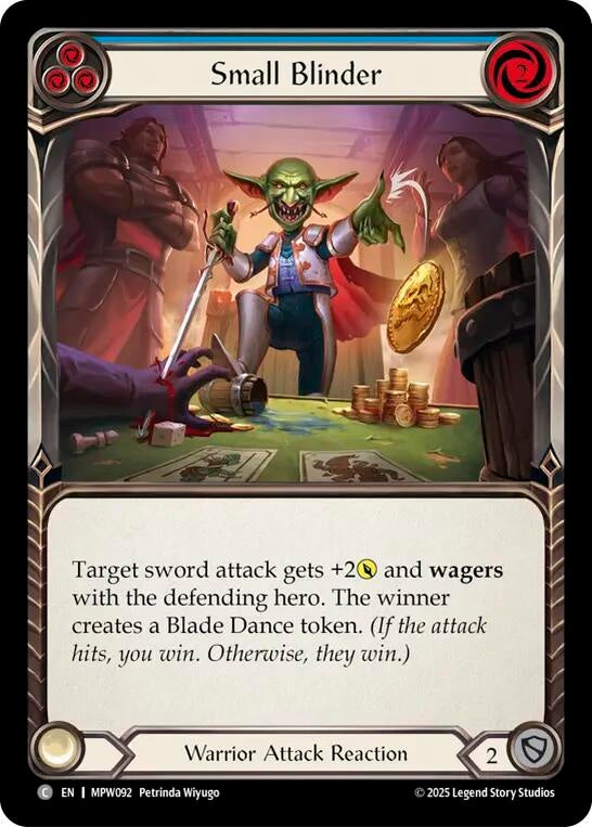 Image for Small Blinder (Blue) (MPW092) (Rainbow Foil) (MPW) - Flesh and Blood TCG