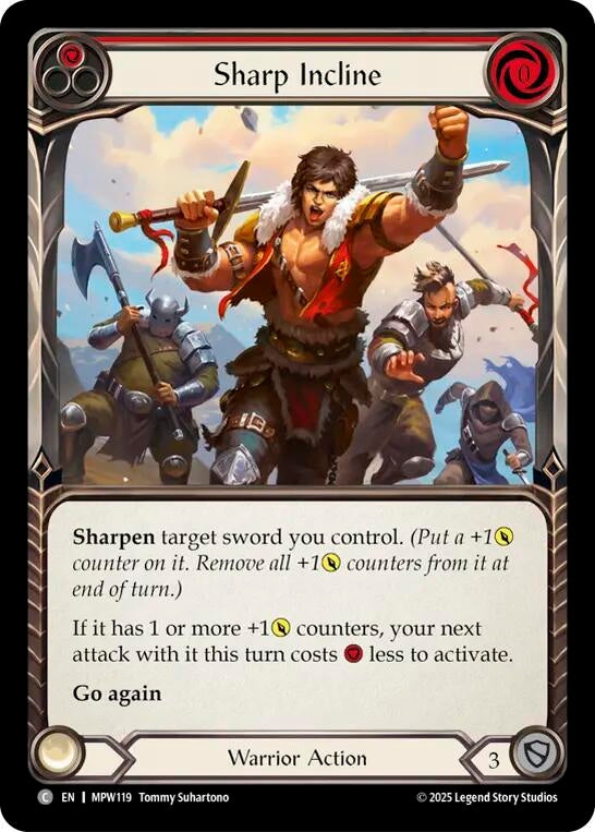 Image for Sharp Incline (Red) (MPW119) (Rainbow Foil) (MPW) - Flesh and Blood TCG