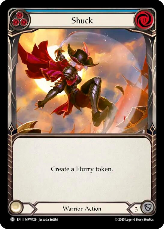 Image for Shuck (Blue) (MPW129) (Rainbow Foil) (MPW) - Flesh and Blood TCG