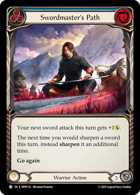 Image for Swordmaster's Path (Blue) (MPW132) (Rainbow Foil) (MPW) - Flesh and Blood TCG