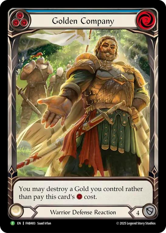 Image for Golden Company (Blue) - FAB483 (FAB483) (Rainbow Foil) (PR) - Flesh and Blood TCG