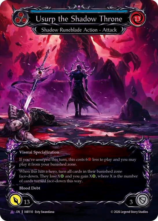 Image for Usurp the Shadow Throne (Marvel) (IAR110) (Cold Foil) (IAR) - Flesh and Blood TCG