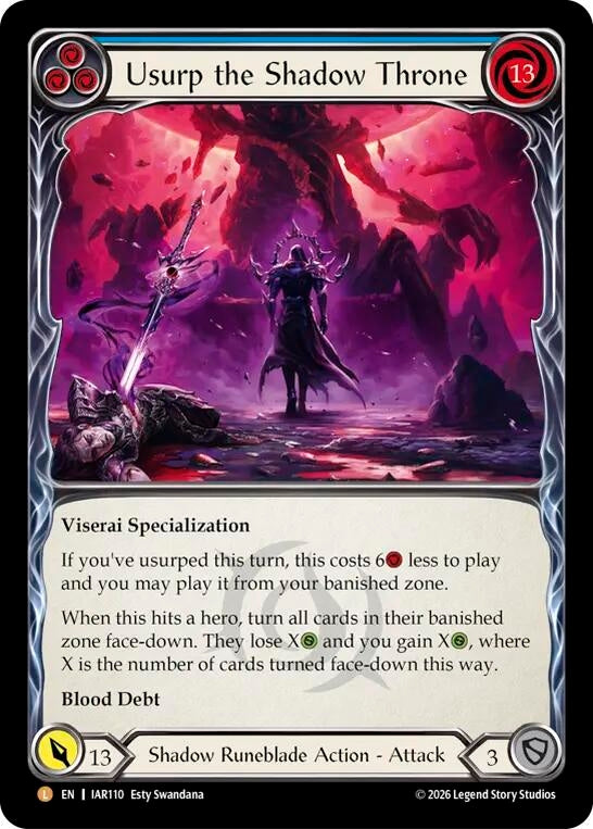 Image for Usurp the Shadow Throne (IAR110) (Rainbow Foil) (IAR) - Flesh and Blood TCG