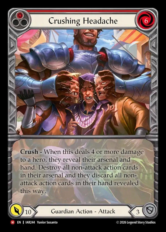 Image for Crushing Headache (Extended Art) (IAR244) (Rainbow Foil) (IAR) - Flesh and Blood TCG