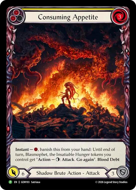 Image for Consuming Appetite (GEM193) (GEM) - Flesh and Blood TCG