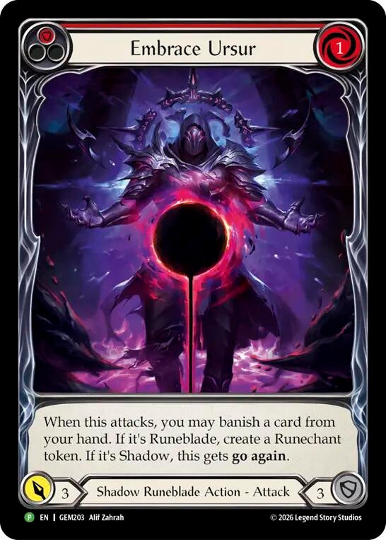 Image for Embrace Ursur (GEM203) (Rainbow Foil) (GEM) - Flesh and Blood TCG