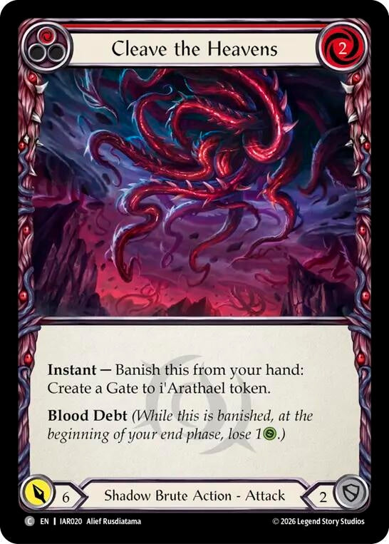 Image for Cleave the Heavens (Red) (IAR020) (Rainbow Foil) (IAR) - Flesh and Blood TCG