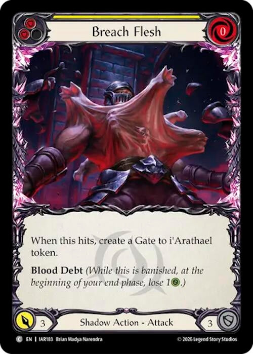 Image for Breach Flesh (Yellow) (IAR183) (IAR) - Flesh and Blood TCG