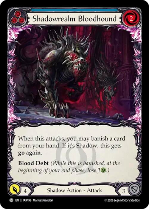 Image for Shadowrealm Bloodhound (Blue) (IAR196) (IAR) - Flesh and Blood TCG