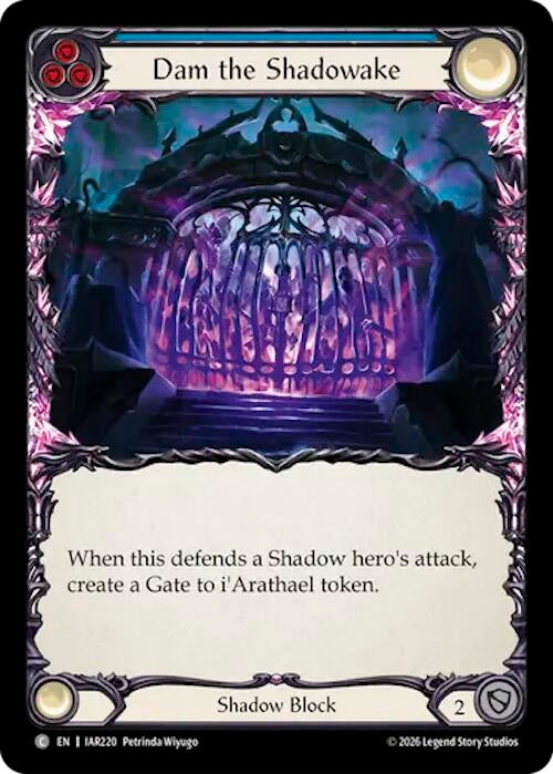 Image for Dam the Shadowake (Blue) (IAR220) (IAR) - Flesh and Blood TCG
