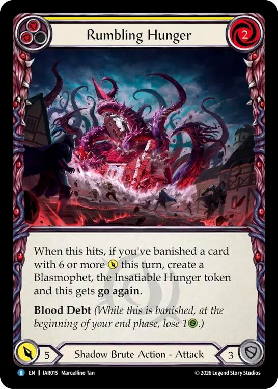 Image for Rumbling Hunger (Yellow) (IAR015) (IAR) - Flesh and Blood TCG