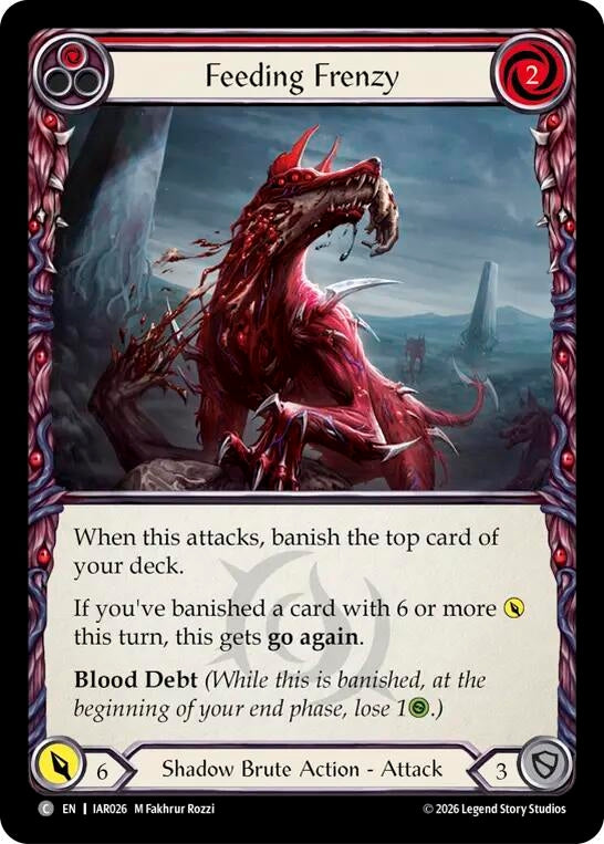 Image for Feeding Frenzy (Red) (IAR026) (IAR) - Flesh and Blood TCG