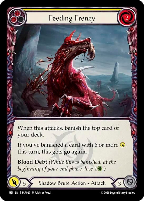 Image for Feeding Frenzy (Yellow) (IAR027) (IAR) - Flesh and Blood TCG