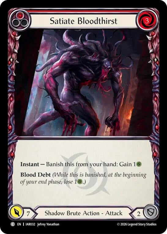 Image for Satiate Bloodthirst (Red) (IAR032) (IAR) - Flesh and Blood TCG