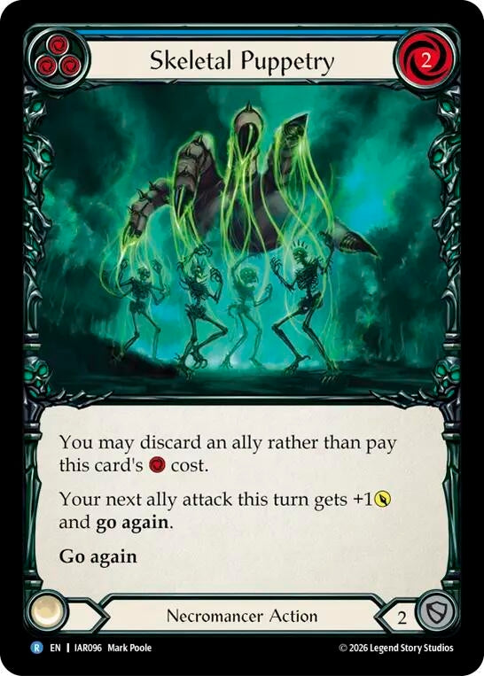 Image for Skeletal Puppetry (Blue) (IAR096) (Rainbow Foil) (IAR) - Flesh and Blood TCG