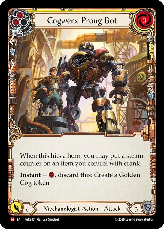 Image for Cogwerx Prong Bot (IAR247) (Rainbow Foil) (IAR) - Flesh and Blood TCG